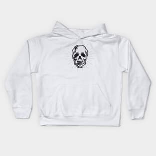 Skull Retro Tattoo Art Style Kids Hoodie